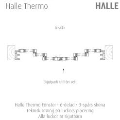 Thermo 6 Fönster 3 Spår Vit
