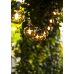 till Partyslinga Startset E27 10st LED-lampor Amber Rökfärgade