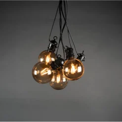 till Partyslinga Startset E27 10st LED-lampor Amber Rökfärgade