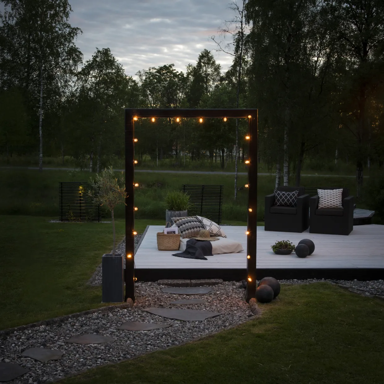 till Partyslinga Startset E27 20st LED-lampor Amber