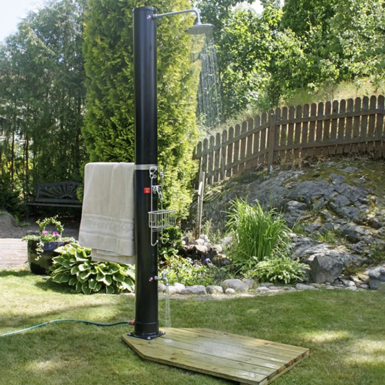 Tillbehör till Utedusch Sunny 40 med Handduksstång