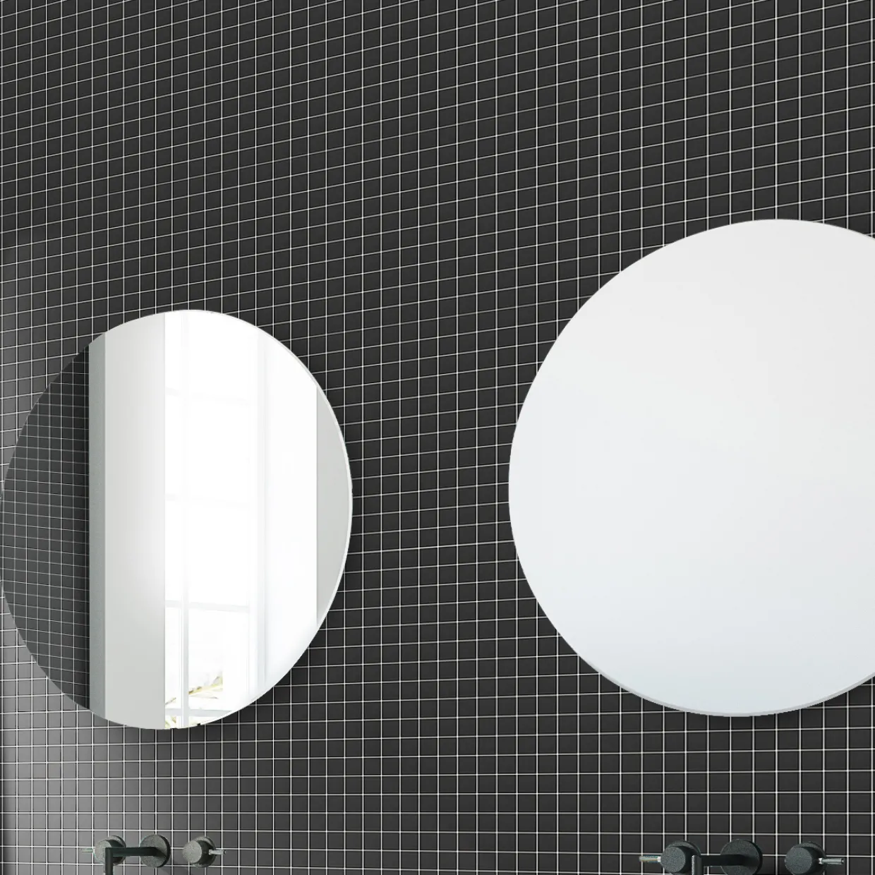 Titan Svart Blank 2,5x2,5 cm
