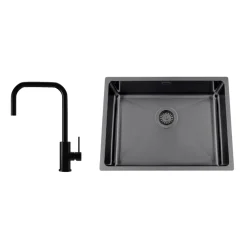 Titan 530 X med Köksblandare Steel Accent Square D