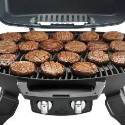TQ285-1 Bärbar Grill i Rostfritt Stål & Gjutjärnsgaller