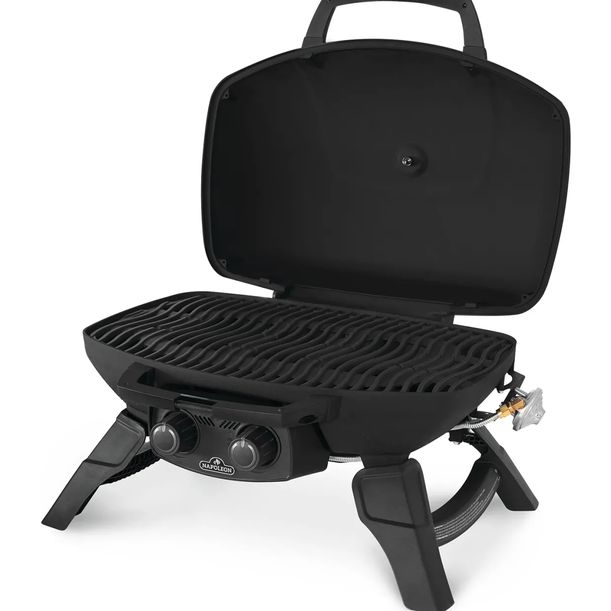 TQ285-1 Bärbar Grill i Rostfritt Stål & Gjutjärnsgaller