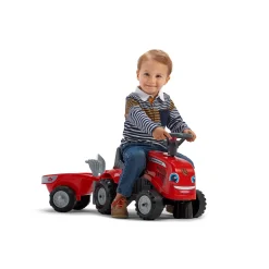 Traktor m. trailer, kratta och skyffel Baby Massey Ferguson