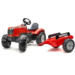 Traktor med vagn Massey Ferguson