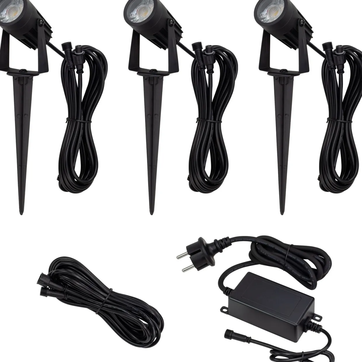 Trädgårdsbelysning 3-Pack Set Inkl Trafo. 5M Kabel Djurö