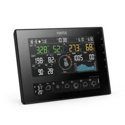 Trådlös W850 Svart Termometer med Wifi & 10 Dagars Prognos