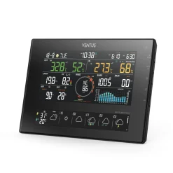 Trådlös W850 Svart Termometer med Wifi & 10 Dagars Prognos