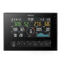 Trådlös W850 Svart Termometer med Wifi & 10 Dagars Prognos