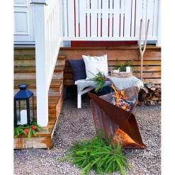 Triangel Inkl Fat Corten 64x64x54 cm
