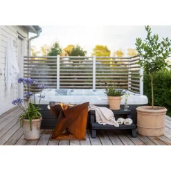 Triangel Inkl Fat Corten 64x64x54 cm
