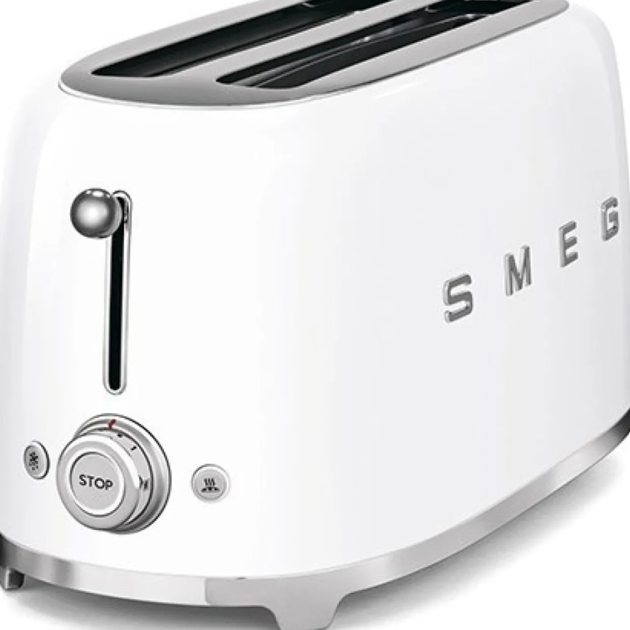 TSF02WHEU Vit 50-tals Retro Design med Extra Breda Fack