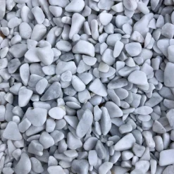 Tumlad vit marmor 9-12 mm, 1000 kg Säck