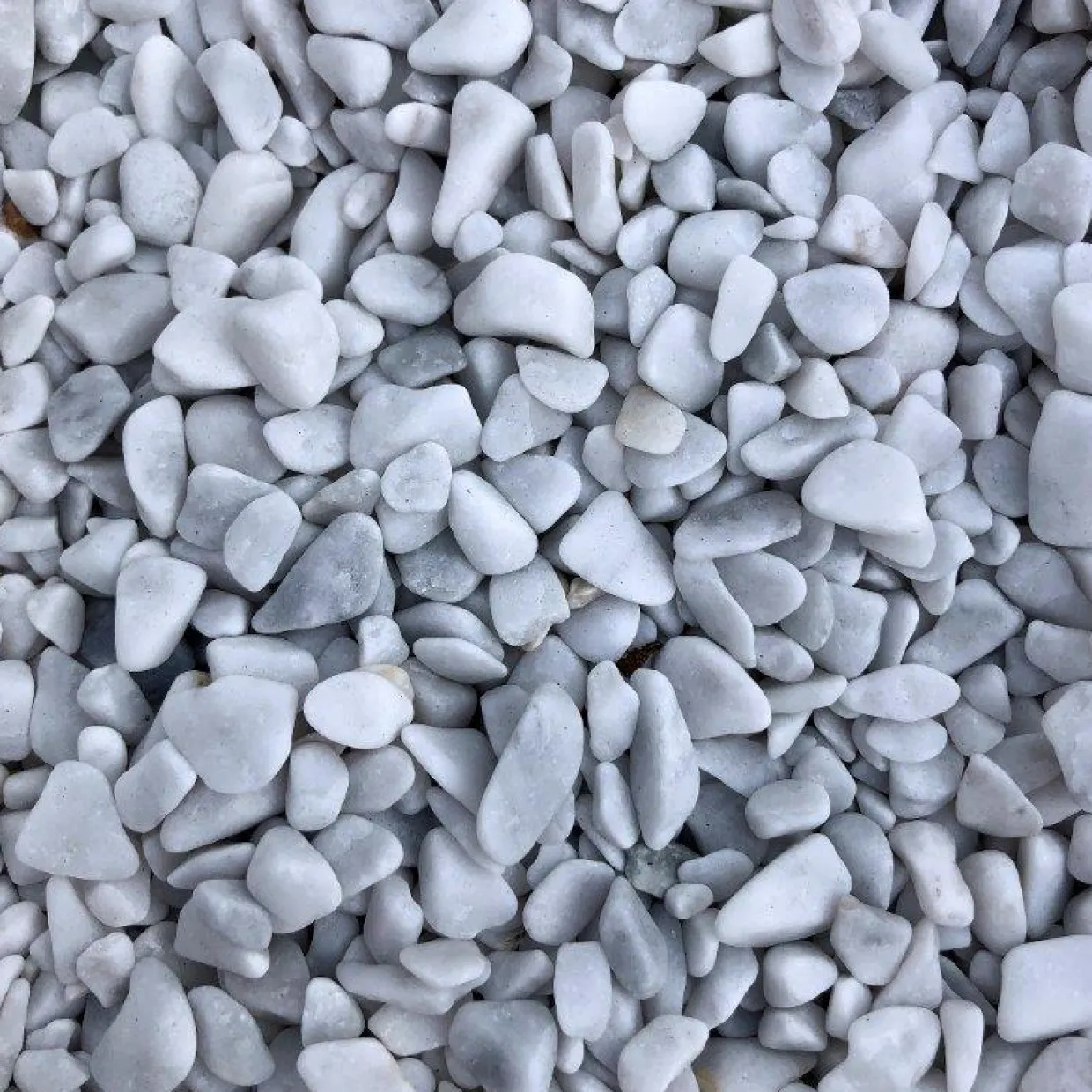 Tumlad vit marmor 9-12 mm, 1000 kg Säck