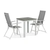 Tunis utomhus caféset 70x70 cm med 2 Sanna positionsstolar