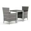 Tunis utomhus caféset 70x70 cm med 2 Thor Trädgårdsfåtölj