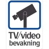 Tv/videobevakning 148x210 mm Dekal