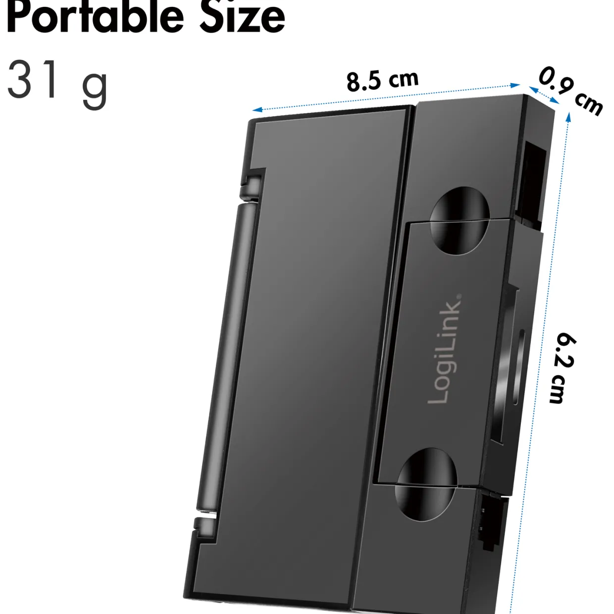 USB-C + USB-A MicroSD - och SD-kort inkl. Förvaring