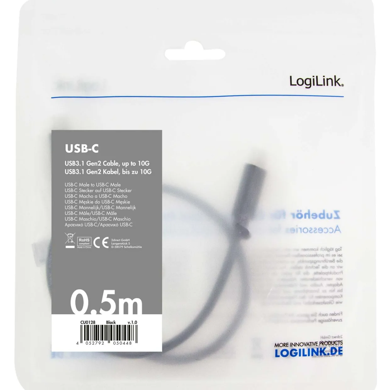 USB 3.2 Gen2 4K/60Hz 100W 0,5 m