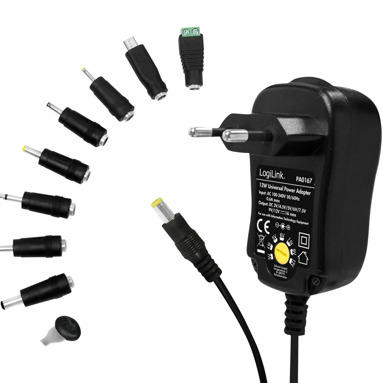 230V - 3-12V 1A 12W