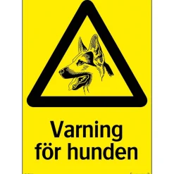 Varning För Hunden 210x297 mm Aluminium