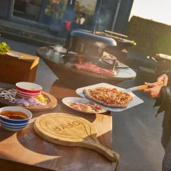 Vedeldad med Dubbelsidig Gjutjärnsplatta & Pizzaspade