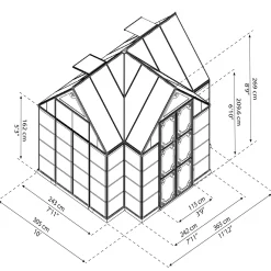 Victory Aluminiumstomme med UV-Skyddade Polykarbonatfönster, 11,04 m²