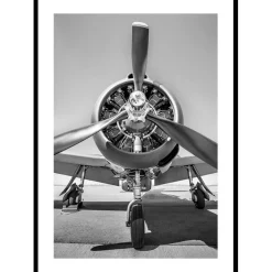 Vintage Propeller Aircraft B&W
