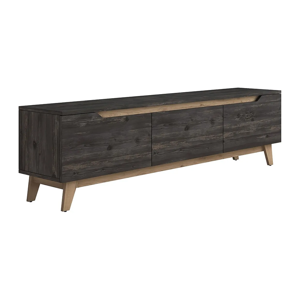 Virkesbo Svart/Brun TV-bänk 180cm