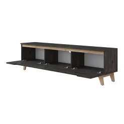 Virkesbo Svart/Brun TV-bänk 180cm