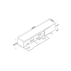 Virkesbo Svart/Brun TV-bänk 180cm
