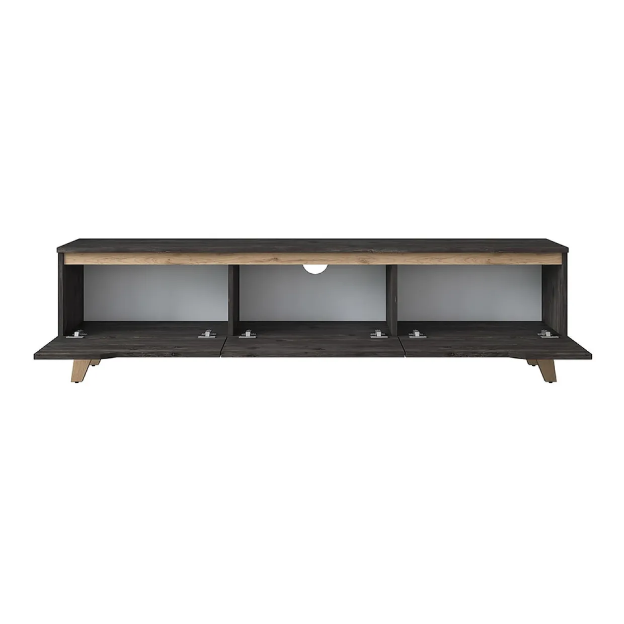 Virkesbo Svart/Brun TV-bänk 180cm