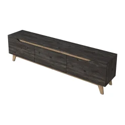 Virkesbo Svart/Brun TV-bänk 180cm