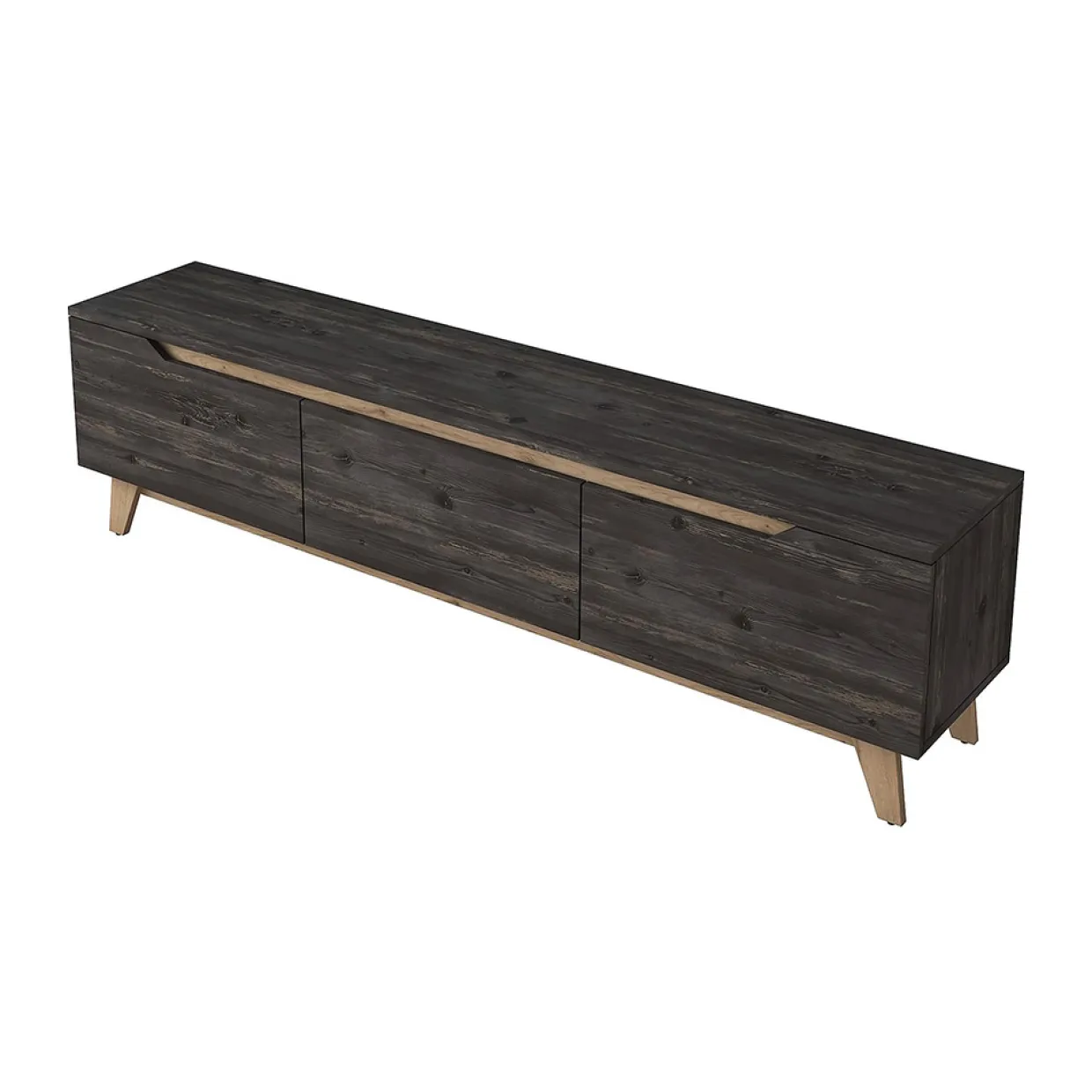 Virkesbo Svart/Brun TV-bänk 180cm