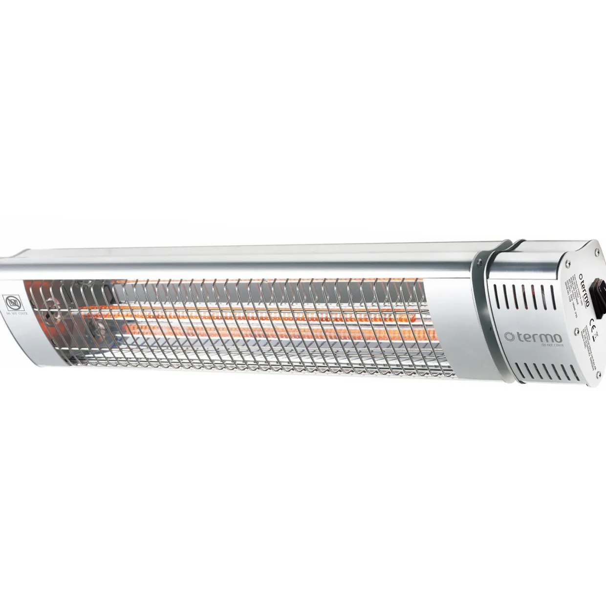 1800W Proffs Hängande Terrassvärmare med Fjärrkontroll, Aluminium