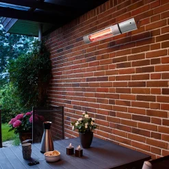 1500W Hängande Väggmonterad Terrassvärmare med Fjärrkontroll i Aluminium