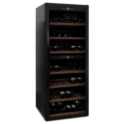 WineExpert 126 Fullglass SW-126B Svart med 2 Zoner och Plats för 126 Flaskor