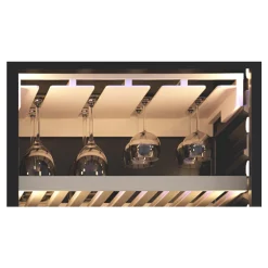 Winemex 145 Svart LED-Belysning 145 Flaskor 3 Zoner