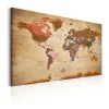 World Map Brown Elegance