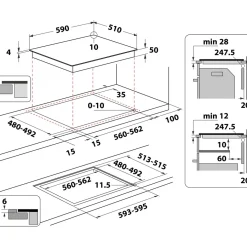 WSQ2160NE Svart Underbyggd med 4 Zoner